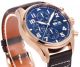 AAA Replica IWC Pilot Blue Dial Rose Gold Case 43mm Leather Strap Watch (3)_th.jpg